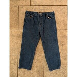 Berkley Jensen Jeans Mens 42x30 Blue Denim Straight Leg 5 Pocket Workwear